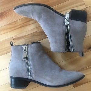 Dolce Vita Grey Double Zip Booties.